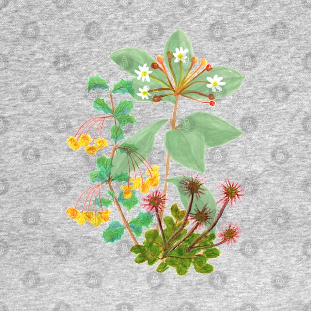 Wildflower bouquet painted illustration by agus.cami